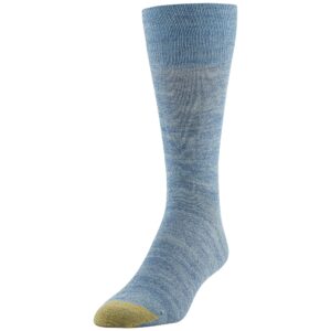 GOLDTOE Men's Cambridge Crew Socks, 6-Pairs, Chambray Assorted, Large