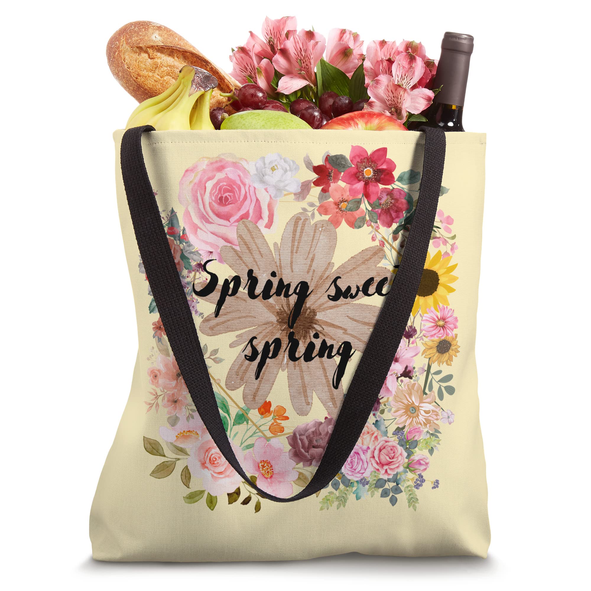 Floral Sweet Yellow Fashion Tote Bag