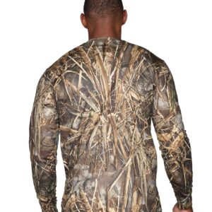 Realtree Men's Essential Camo Lightweight Performance Long Sleeve Shirt (RT MAX-7, Small)