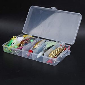 Honio Hard Lure Bait Set, Fishing Gear Soft Lure Bait Set Artificial Lure Bait with Box for River Pond Saltwater Freshwater