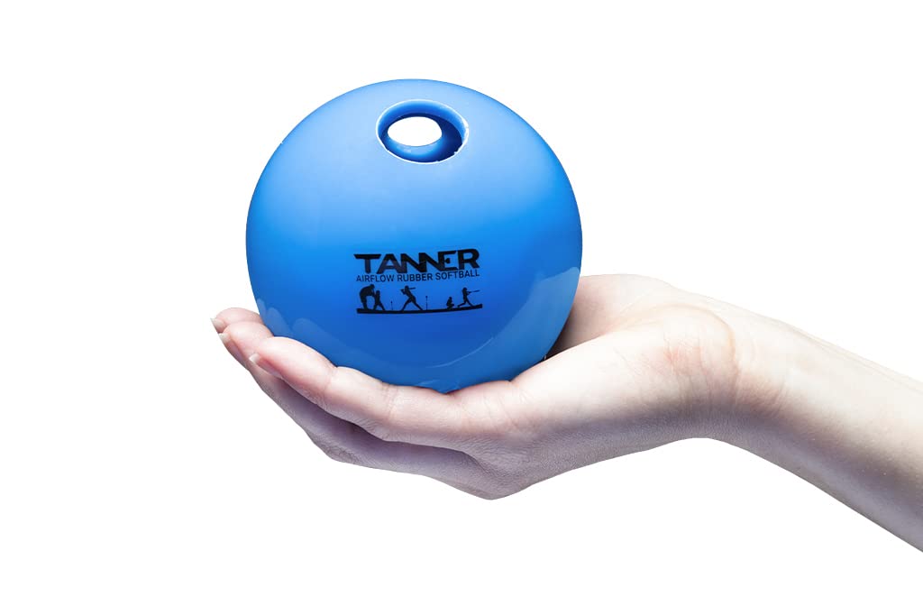 TANNER 12 Limited Flight Softballs/Softball Wiffle Balls Wiffle Softballs. Flexible Rubber Soft Softballs Training Softballs Practice Softballs for Indoor and Outdoor Softball Training.