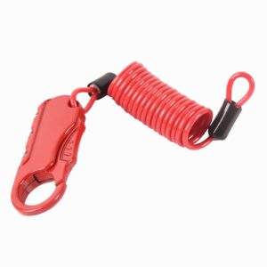 Doppy Helmet Lock Helmet Bike/Motorcycle Lock Cable Anti-Theft Bicycle Locks Combination Lock Cycling Cable Lock(Red)