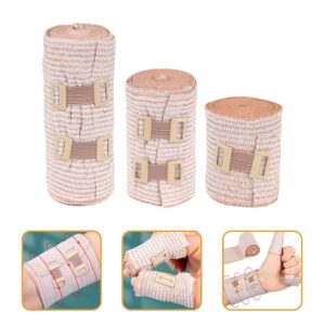 FOMIYES 3pcs Elastic Supplies Wrap Trans Tape Elastic Sports Tape Paper Tape Wrap Compression Thigh Wrap Compression Strap Elastic Fibers Stripe