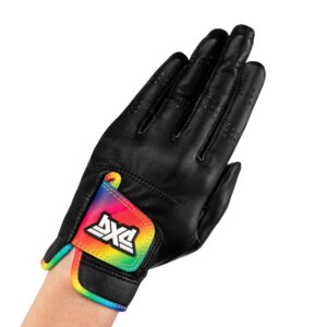 PXG Women's Pride Premium Fit Players Golf Glove - 100% Cabretta Leather with Cotton-Based Elastic Rainbow Wristband