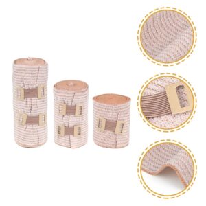 FOMIYES 3pcs Elastic Supplies Wrap Trans Tape Elastic Sports Tape Paper Tape Wrap Compression Thigh Wrap Compression Strap Elastic Fibers Stripe