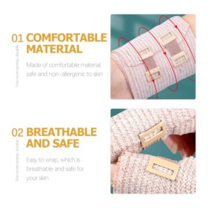 FOMIYES 3pcs Elastic Supplies Wrap Trans Tape Elastic Sports Tape Paper Tape Wrap Compression Thigh Wrap Compression Strap Elastic Fibers Stripe