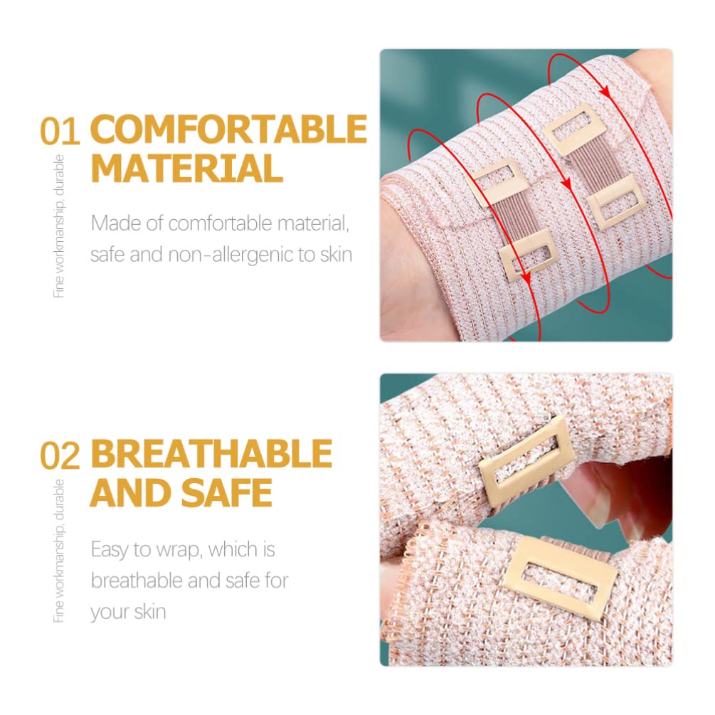 FOMIYES 3pcs Elastic Supplies Wrap Trans Tape Elastic Sports Tape Paper Tape Wrap Compression Thigh Wrap Compression Strap Elastic Fibers Stripe