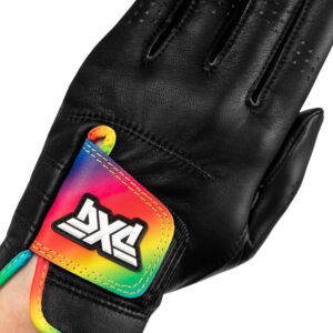 PXG Women's Pride Premium Fit Players Golf Glove - 100% Cabretta Leather with Cotton-Based Elastic Rainbow Wristband