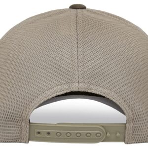 Flexfit 110M Men's Mesh Trucker Adjustable Flexfit Tech Cap Bundle with THP Hat & Clothing Brush (Olive/Khaki)