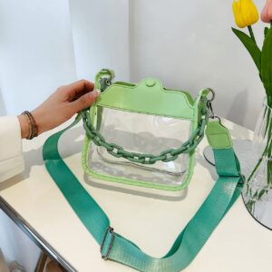 Clear Bag for Women Clear Handbag Concert Bag Stadium Approved Clear Purse Shoulder Crossbody Bag Satchel Hobo Bag