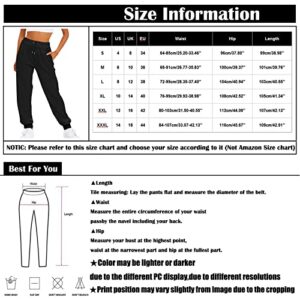 Gumipy Women’s Casual Fleece Sweatpants Loose Fit Stretch Cozy Sweat Pants Lounge Baggy Trousers with Pockets Activewear B-Brown