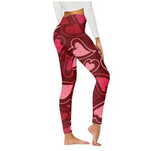 STYESH Deals of The Day Lightning Deals Today Prime Valentine Leggings for Women, High Waisted Yoga Pants Workout Casual Sport Tights Casual Soft Leggings