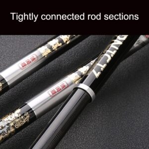 ZFF Fishing Rod Carbon Fiber Hand Pole Ultra Hard Ultralight Carp Rod 3.6m 3.9m 4.5m 4.8m 5.4m 5.7m 6.3m 7.2m 8.1m Rivers Lakes Reservoirs Streams 28 Tone (Size : 4.8m)