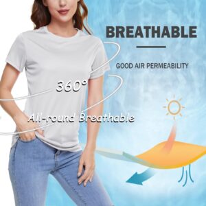 KEFITEVD Women's Short Sleeve Shirts Breathable Running Active Tee Lightweight Quick Dry Workout Yoga Athletic T-Shirt Navy