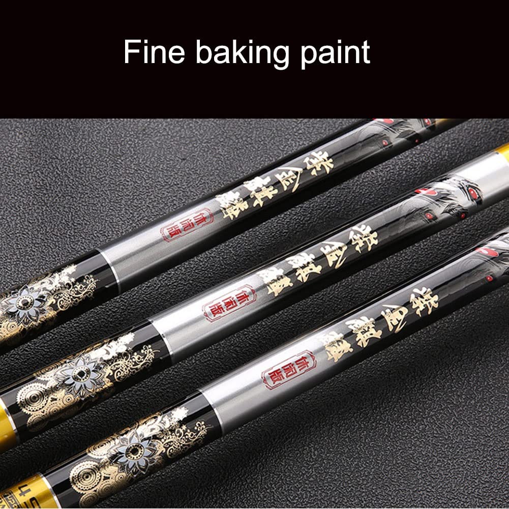 ZFF Fishing Rod Carbon Fiber Hand Pole Ultra Hard Ultralight Carp Rod 3.6m 3.9m 4.5m 4.8m 5.4m 5.7m 6.3m 7.2m 8.1m Rivers Lakes Reservoirs Streams 28 Tone (Size : 4.8m)