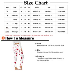 STYESH Deals of The Day Lightning Deals Today Prime Valentine Leggings for Women, High Waisted Yoga Pants Workout Casual Sport Tights Casual Soft Leggings