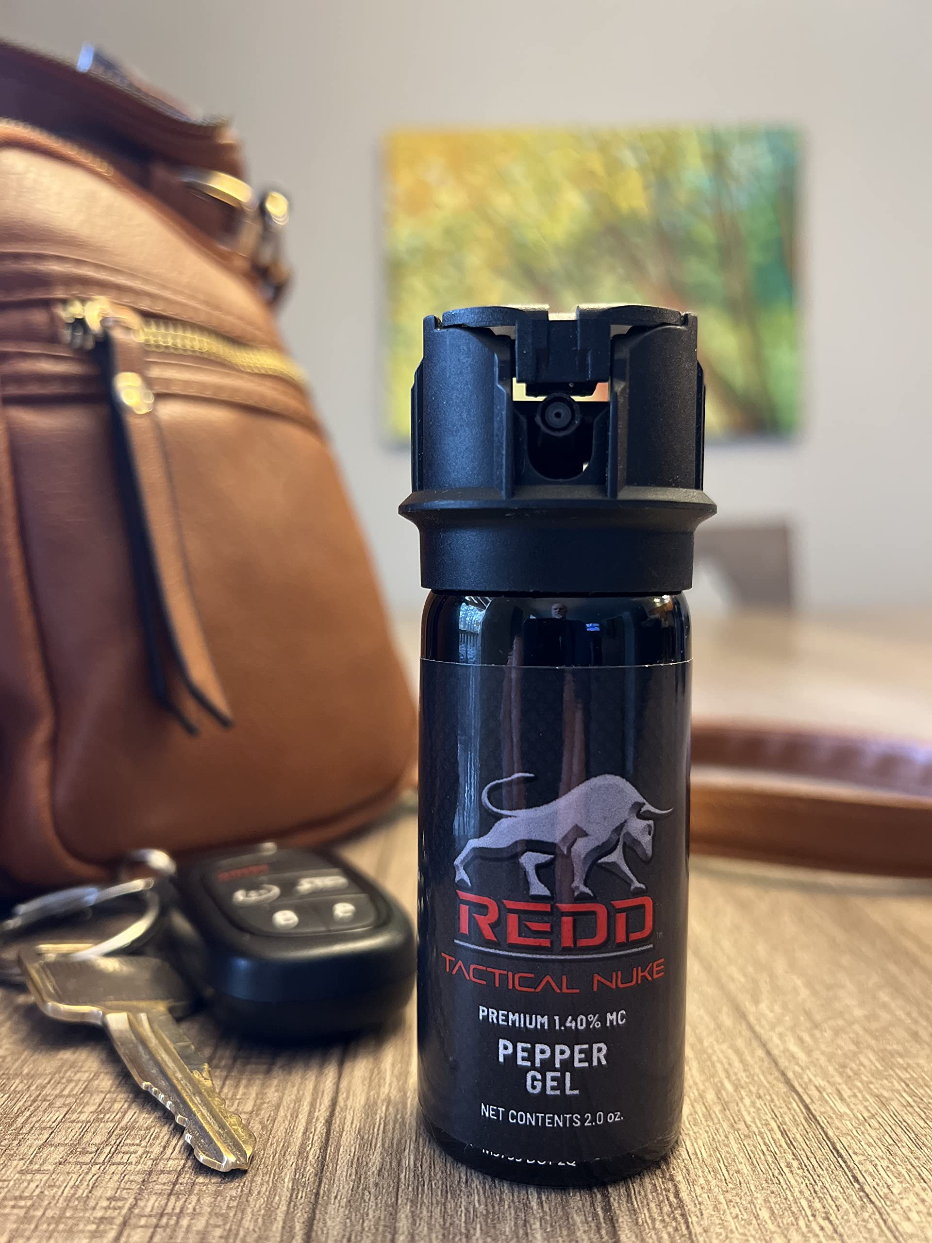 REDD Pepper Spray, Tactical Nuke - (1.40% MC) Maximum Strength Pepper Gel and Nylon Holster - (2 oz)