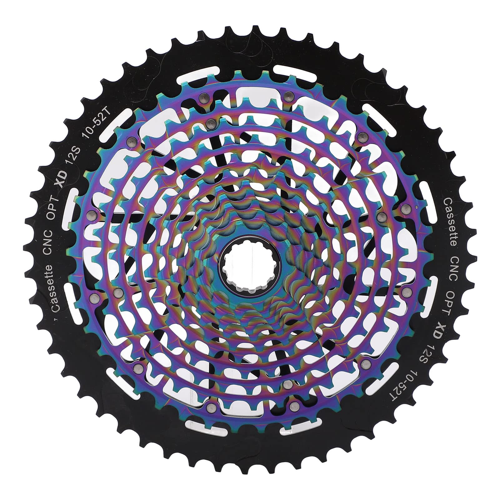 Bike Cassette Compatible,12 Speed Cassette 10-50T for Road Bike Cassette, Mountain Bike Accessories, Lightweigh Bracket Cassette Ultra-Light Bike Cassette, 12 speed cassette cassette tape freewh