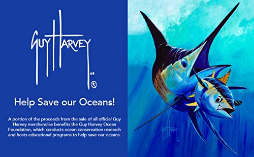 Guy Harvey Men’s Billfish Collection Short Sleeve Pocket T-Shirt, Azure Blue/Southbound Sails, X-Large