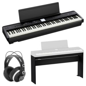 Roland FP-E50 88-Key SuperNATURAL Digital Piano Bundle with KSFE50 Custom Stand, Monitoring Headphones