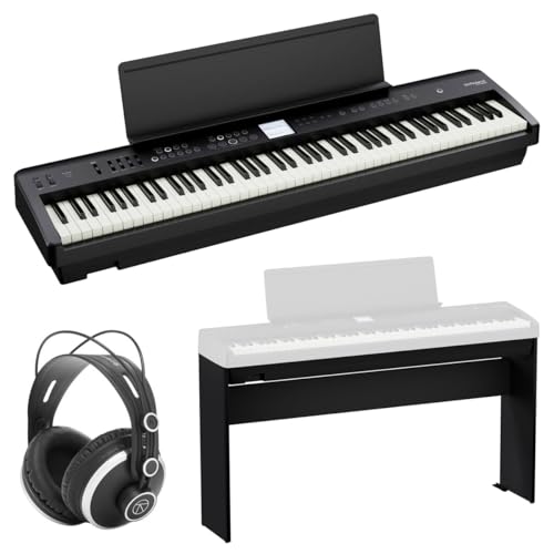 Roland FP-E50 88-Key SuperNATURAL Digital Piano Bundle with KSFE50 Custom Stand, Monitoring Headphones