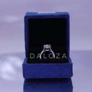 DALOZA 2.00 CT Moissanite 925 Hidden Halo Wedding Engagement Oval Cut Diamond Ring (9.5)