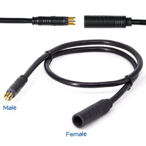 OneGas Hub Motor Convert Extension Cable,9 Pin Electric Bicycle Extension Cord with Male Connector,60CM Waterproof Connector Electric Bike Accessories