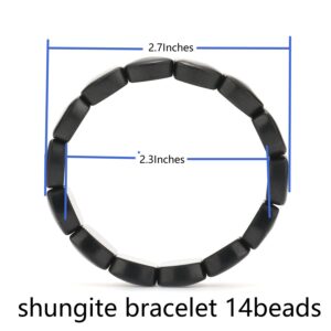 SZFMSWE shungite stones raw shungite bracelet (Inner diameter length 2.3Inches)