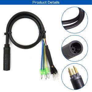 OneGas Hub Motor Convert Extension Cable,9 Pin Electric Bicycle Extension Cord with Male Connector,60CM Waterproof Connector Electric Bike Accessories