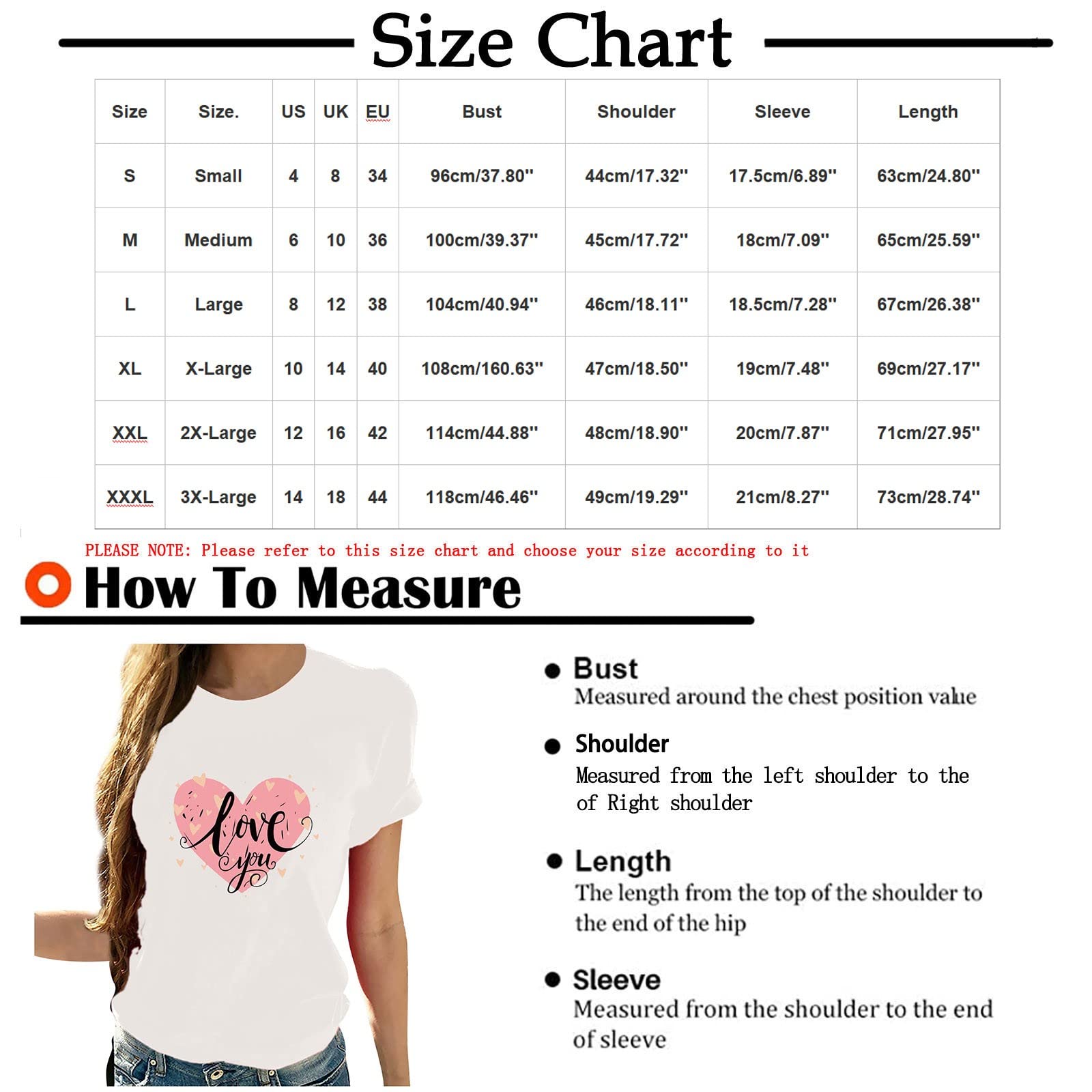 Women Love Heart Graphic Tees Shirt Short Sleeve Tops Tshirts Regular Fit Tunic Blouse Cute Funny Gift Clothes 2023