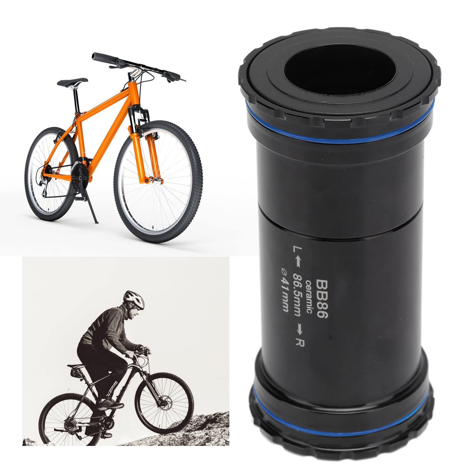 BuyWeek Bike Bottom Bracket, Press in Type BB8624 Bicycle Bearing Bottom Bracket Road Bike Bottom Bracket Replacement 86.5‑92mm for SRAM