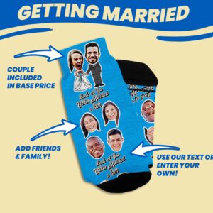 UNDSPTD Custom Face Socks for Any Occasion, Occasion Gift Customized Socks with Faces (Married)