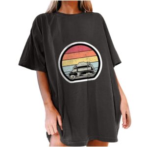 my orders oversized t shirts for women summer short sleeve crewneck tops vintage graphic tee shirts trendy casual loose blouse daily deals