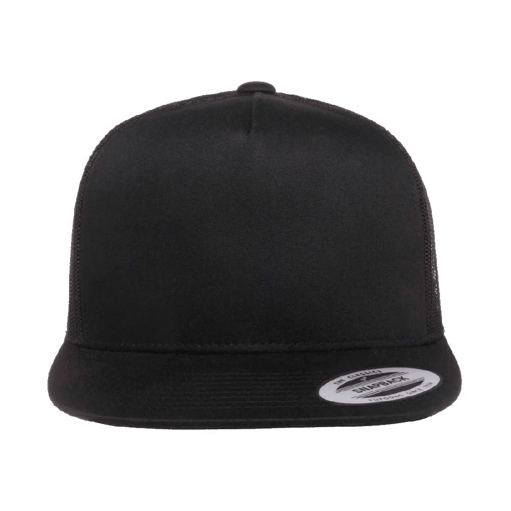 The Hat Pros | Yp Classics Yupoong 5 Panel Classic Trucker Cap (Black)