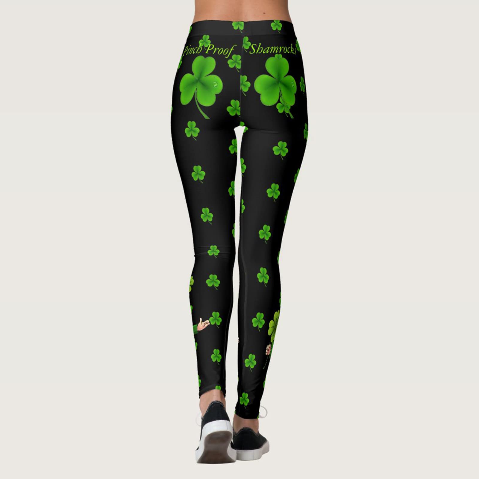 Women's St Patrick's Day Leggings Tights Irish Clover High Waist Skinny Pants Stretchy Butt Lifting Yoga Pants for Women,Workout Shorts Womens,Athletic Shorts for Women