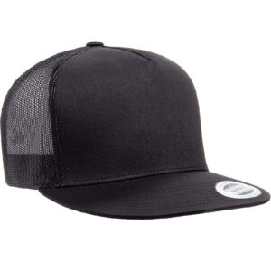 The Hat Pros | Yp Classics Yupoong 5 Panel Classic Trucker Cap (Black)