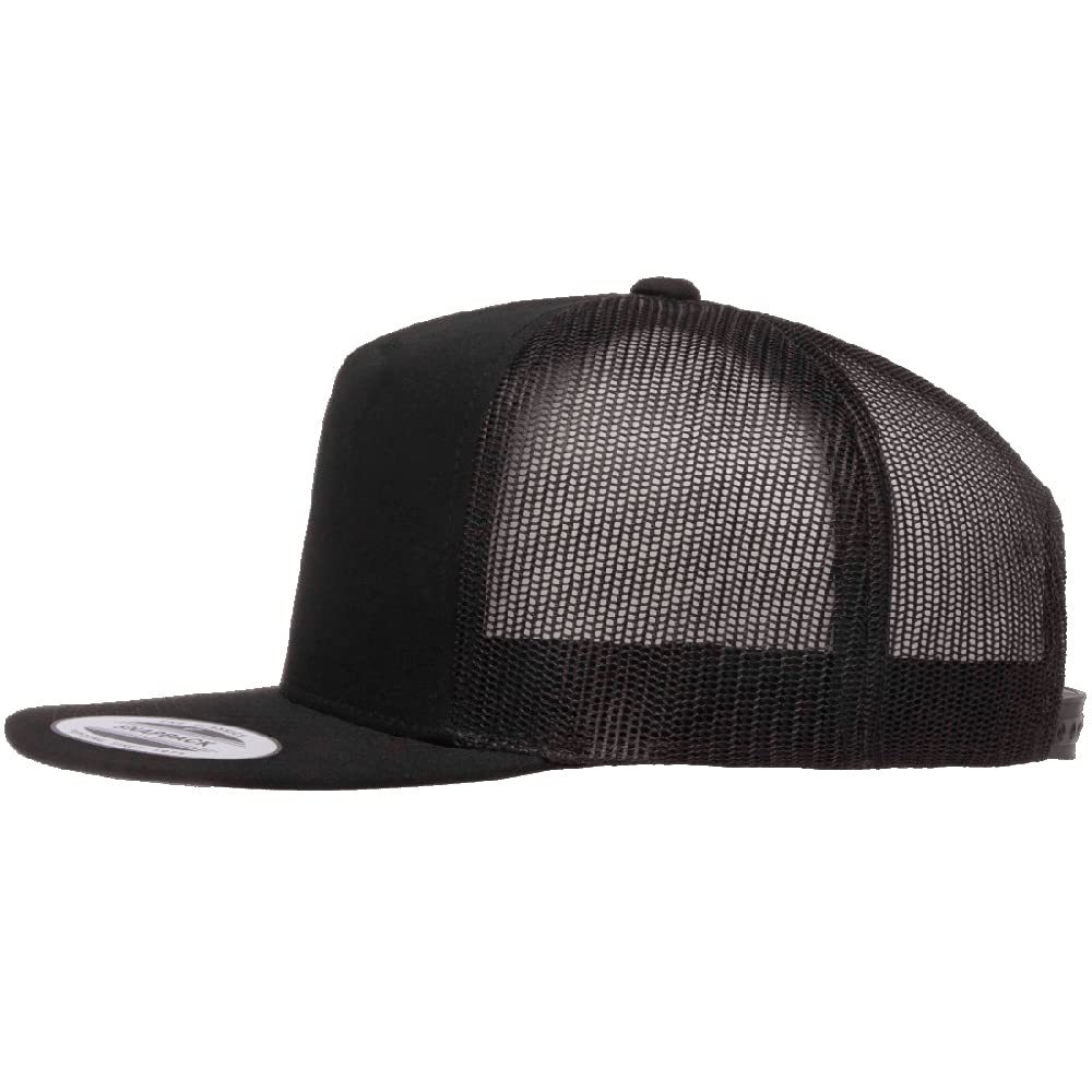 The Hat Pros | Yp Classics Yupoong 5 Panel Classic Trucker Cap (Black)