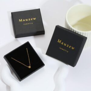 Mauzew Cross Necklace for Women Gold Sideways Cross Necklace Dainty Cute Tiny Cross Choker Necklace Simple Trendy Jewelry