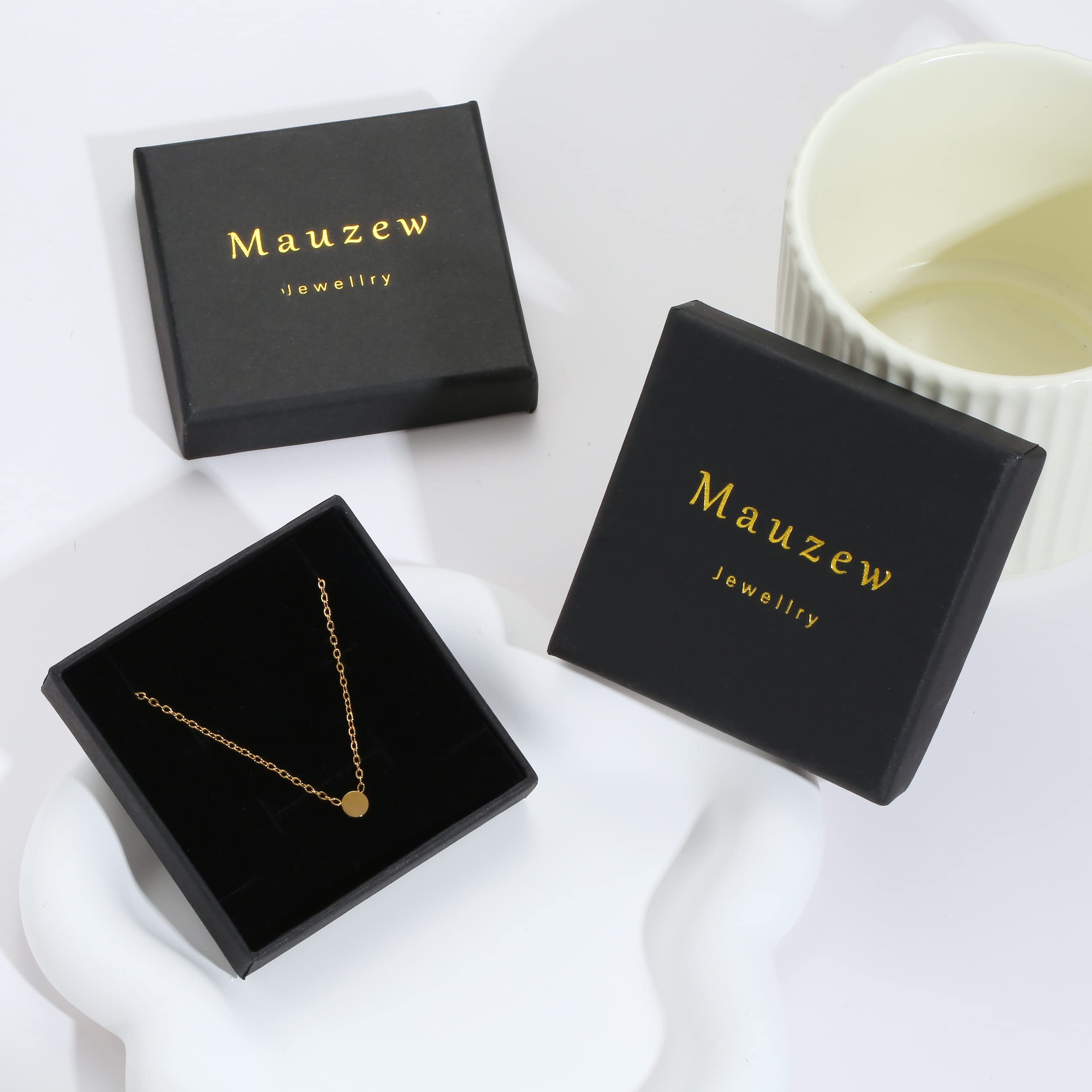 Mauzew Cross Necklace for Women Gold Sideways Cross Necklace Dainty Cute Tiny Cross Choker Necklace Simple Trendy Jewelry