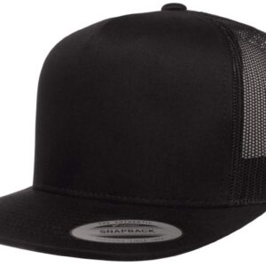 The Hat Pros | Yp Classics Yupoong 5 Panel Classic Trucker Cap (Black)