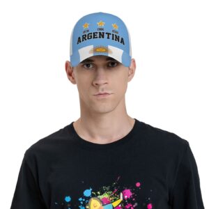 3 Stars 1978 1986 2022 Champions Argentina Baseball Cap Full Print Adult Unisex Adjustable Hat Soccer Fans Caps Black