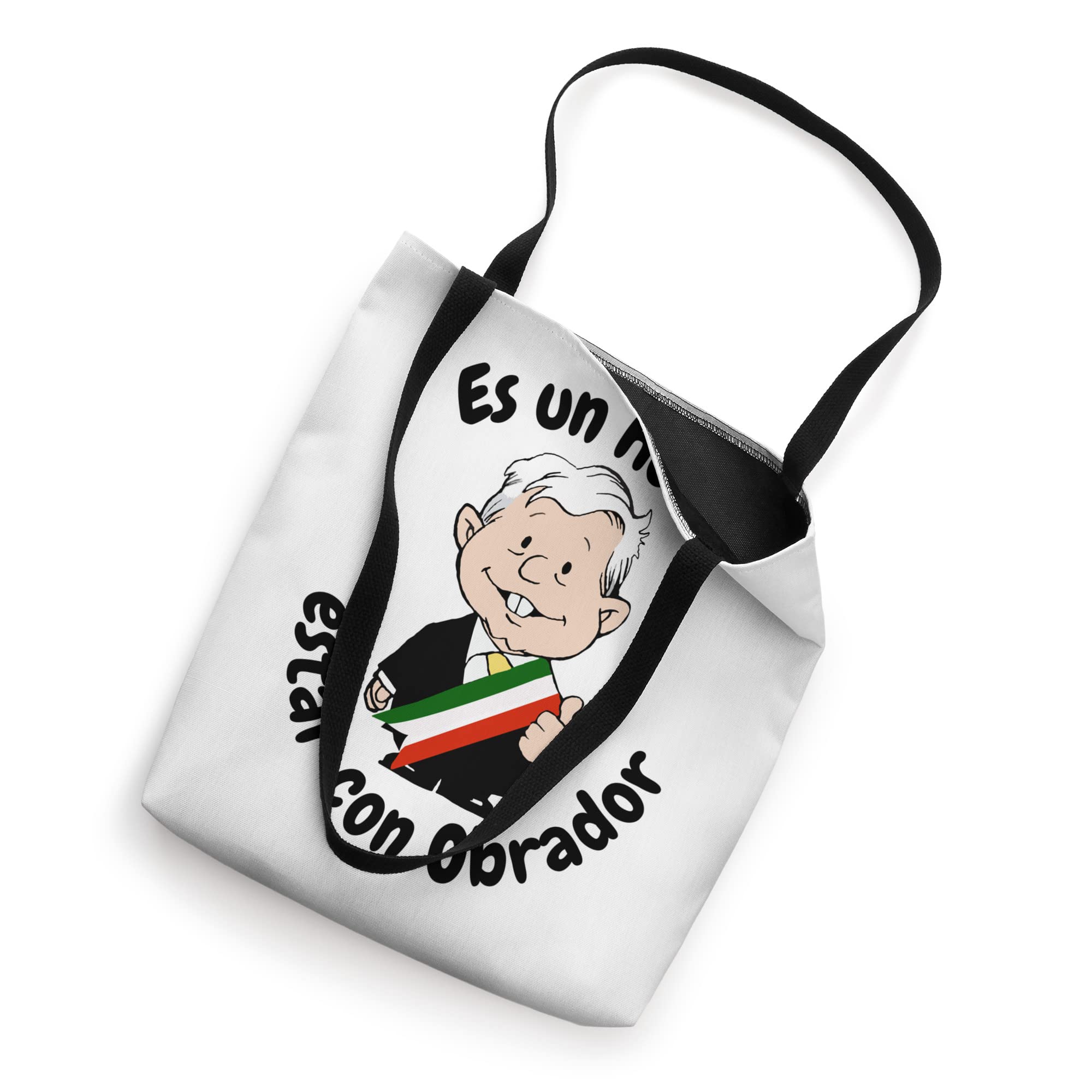 Es Un Honor Estar Con Obrador Funny Cartoon AMLO Amlito Mex Tote Bag