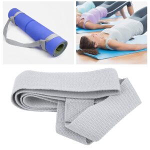 SYH&AQYE Yoga Belt, Practical Yoga Accessories for Stretching, Yoga Belt with Sliding Buckle Made of Metal, Beginners and Advanced for Carrying(Grey)