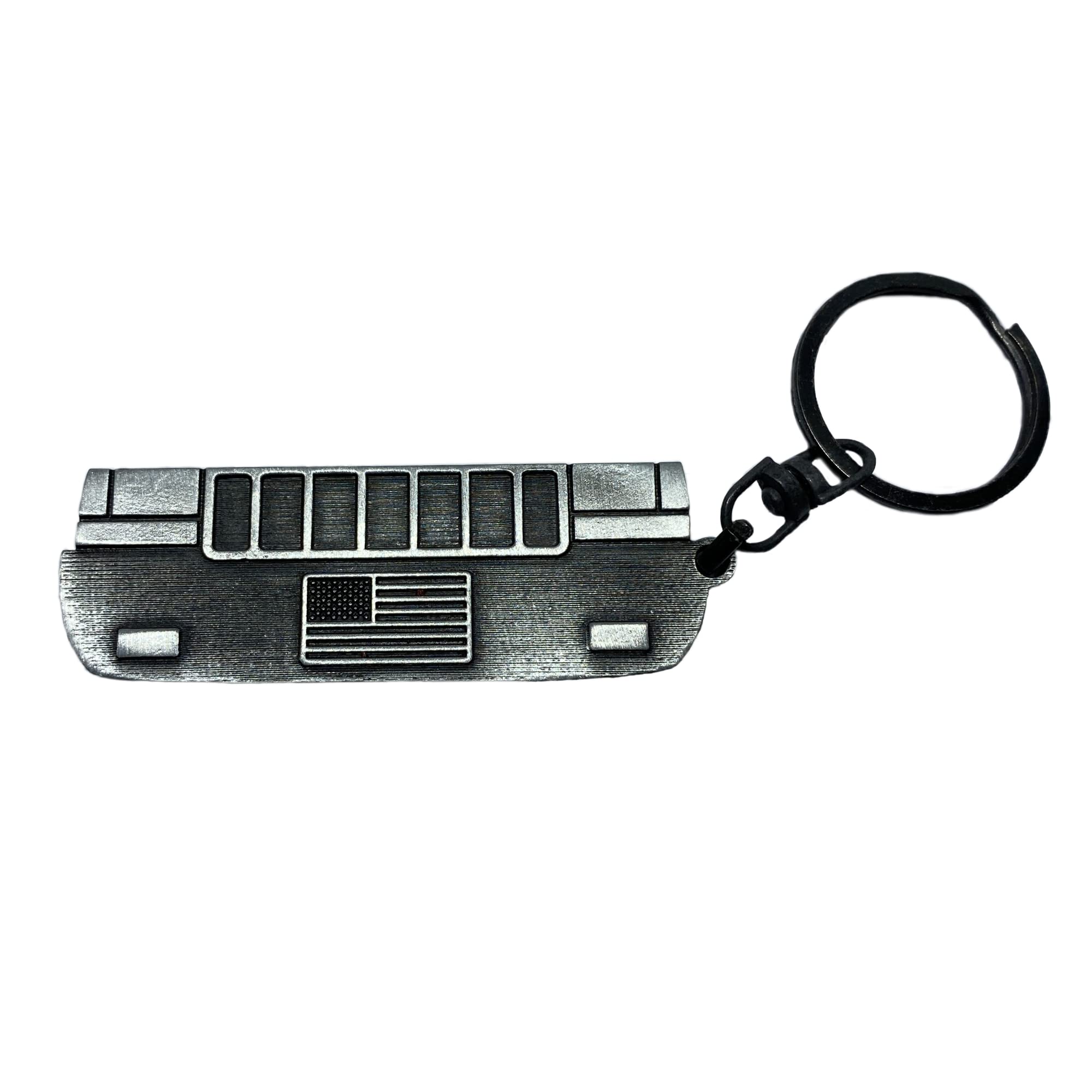 ALFAVIERA Clearance Metal Front Grille Car Keychain Suit Compatible For Jeep ZJ Grand Cherokee With American Flag, Key Chain Ring