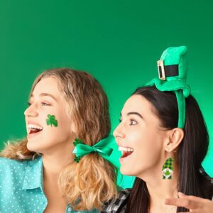 St Patrick's Dame Dainty Printed Teardrop Earrings Good Luck Holiday Jewelry Gy Wooden Earrings for Women,Irish Shamrock Drop Dangle Earrings Green Clover Gnoift (Gnome)