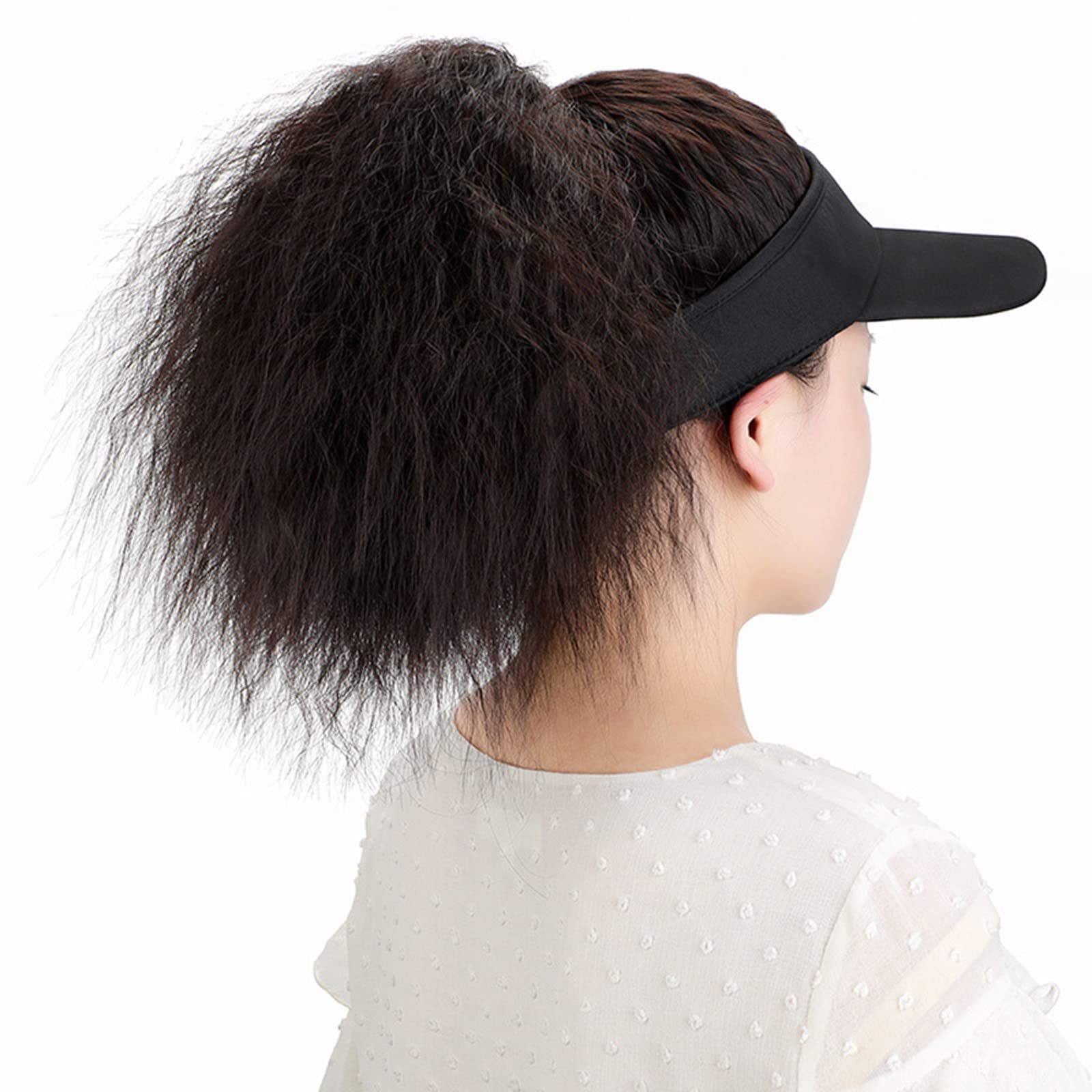 Wig Baseball Hat for Women Wave Hairpiece Streetwear Visors Caps Fashion Ladies Baseball Cap with Hair Sun Hats