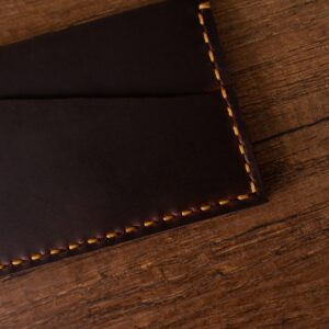 Handmade Leather card holder, Minimalist leather Card holder for Men - Women, Leather Pocket Card case, Leather Card Case