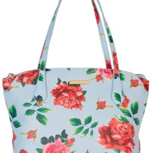 Betsey Johnson Greer Floral Print Vegan Leather Tote Bag One Size Blue multi