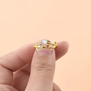 PRAYMOS Gold Rings for Women Trendy 925 Sterling Silver Leaf Rings Adjustable Thumb Rings Jewelry Rings