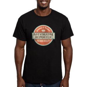 cafepress investigative reporter men's classic t shirt men's fitted graphic t-shirt black